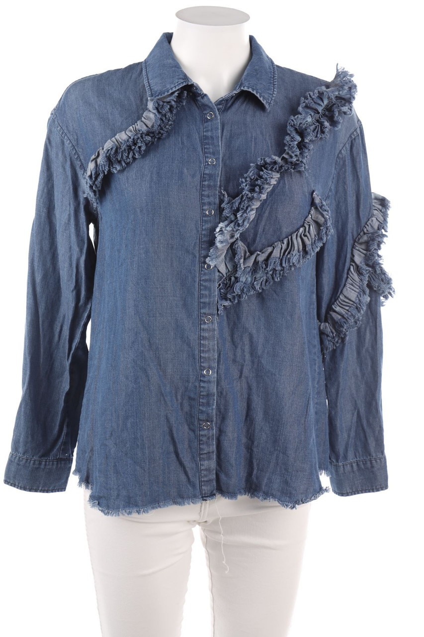 Berenice - Denim Blouse with Volants - D 36