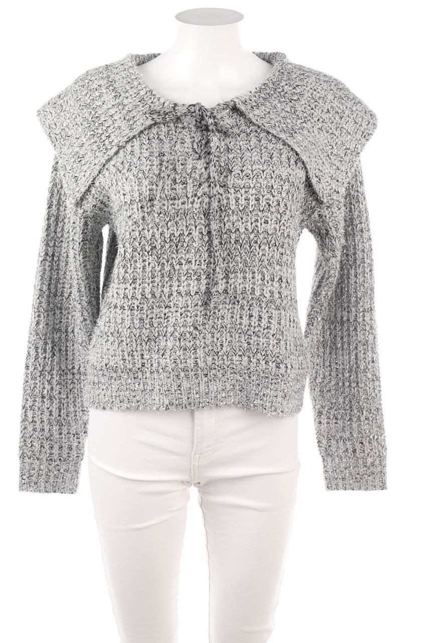 COMPANIA FANTASTICA - Glitzer-Strick-Pullover - M