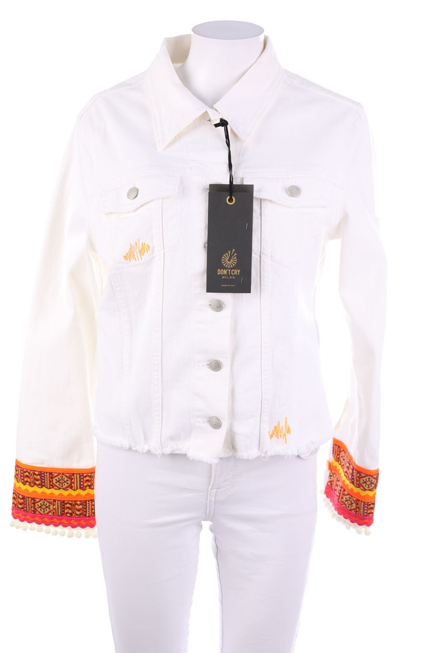 DON´T CRY - Denim Jacket with Ethno Print - L