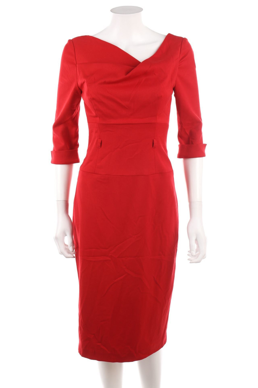 BLACK HALO - 40s-dress with Roll-up Sleeves - D 36