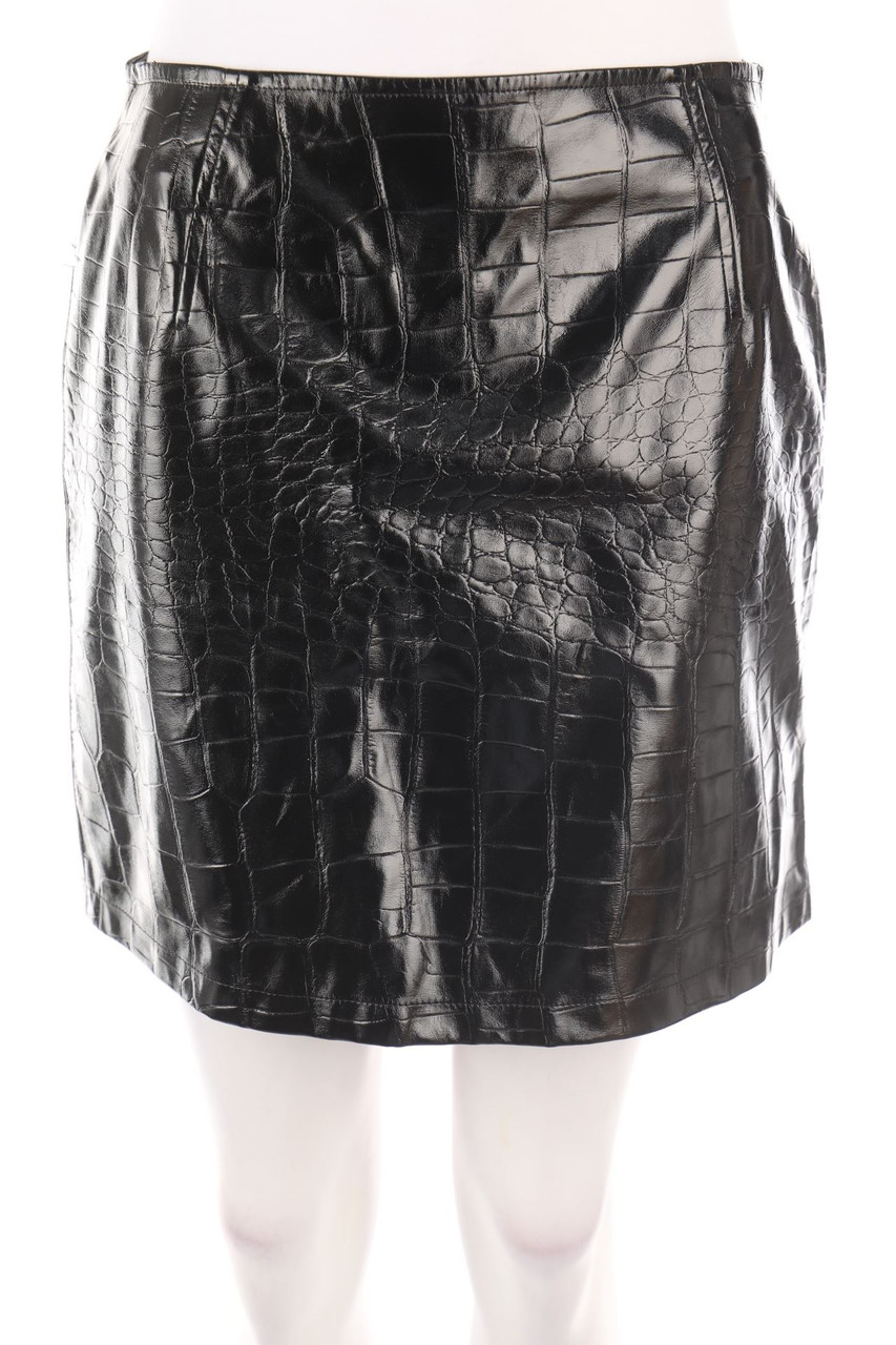 PINKO - faux leather mini-skirt - S