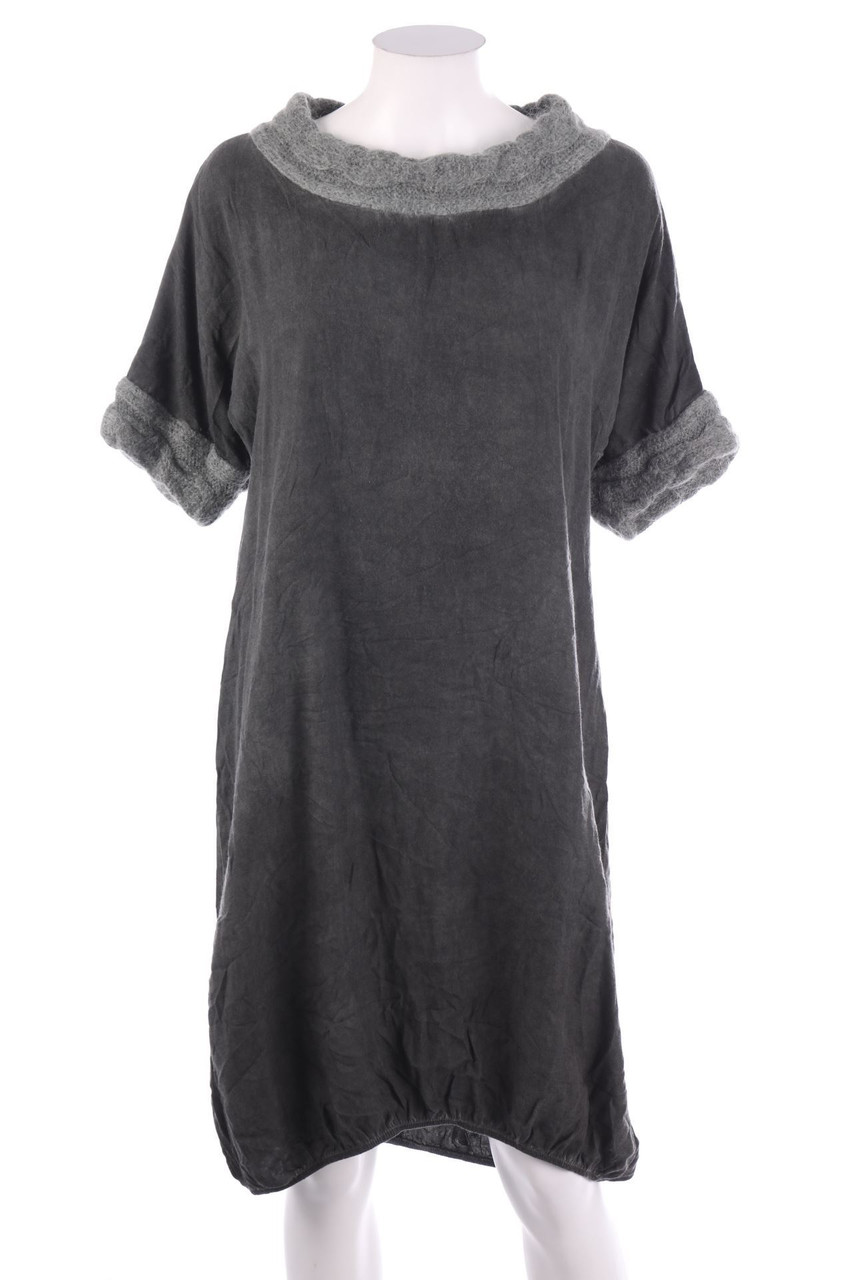 LA FÉE MARABOUTÉE - Garment Dyed-Dress with Batwing Sleeves - D 40