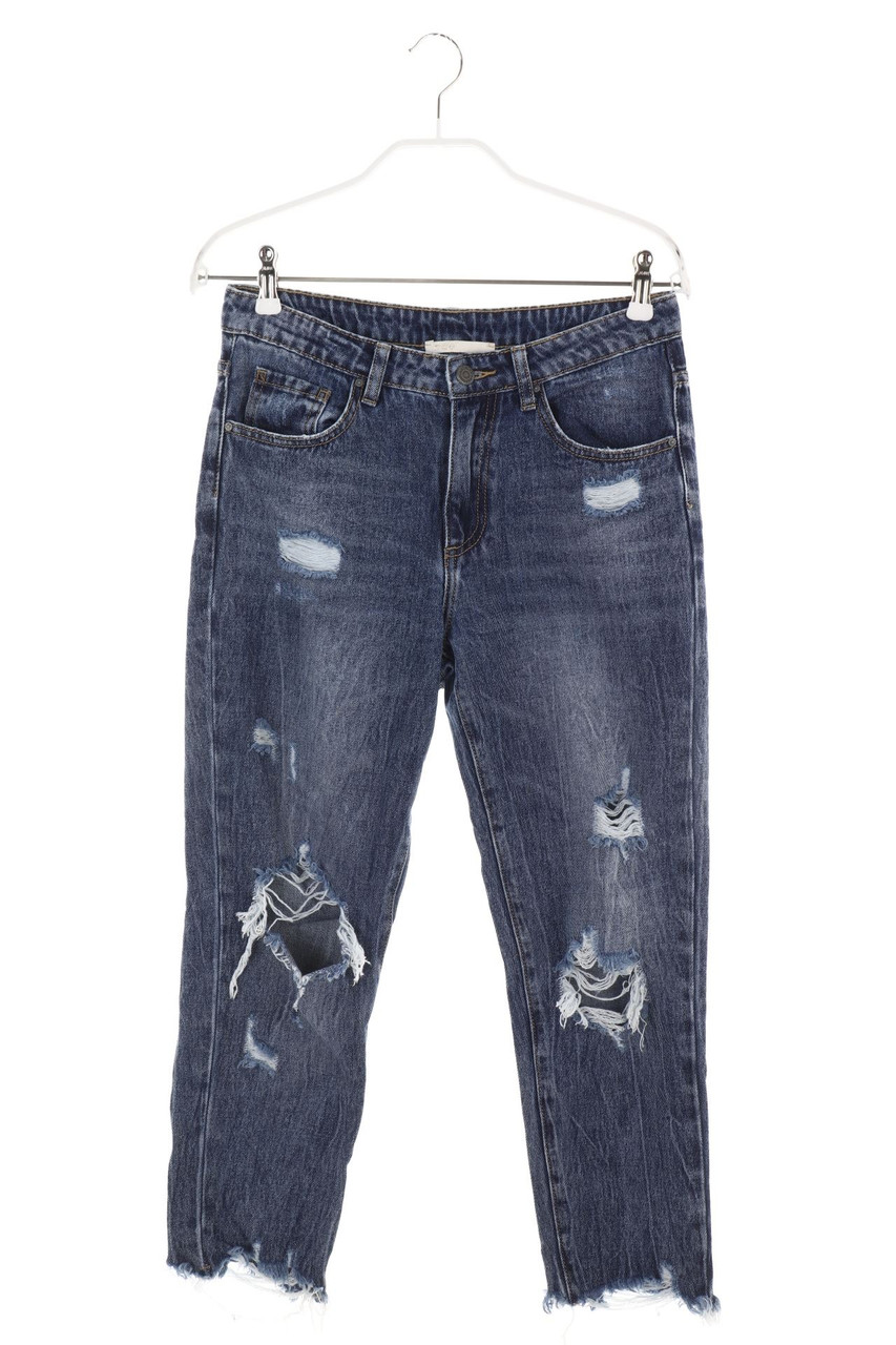 maje - Destroyed Straight Cut Jeans - S