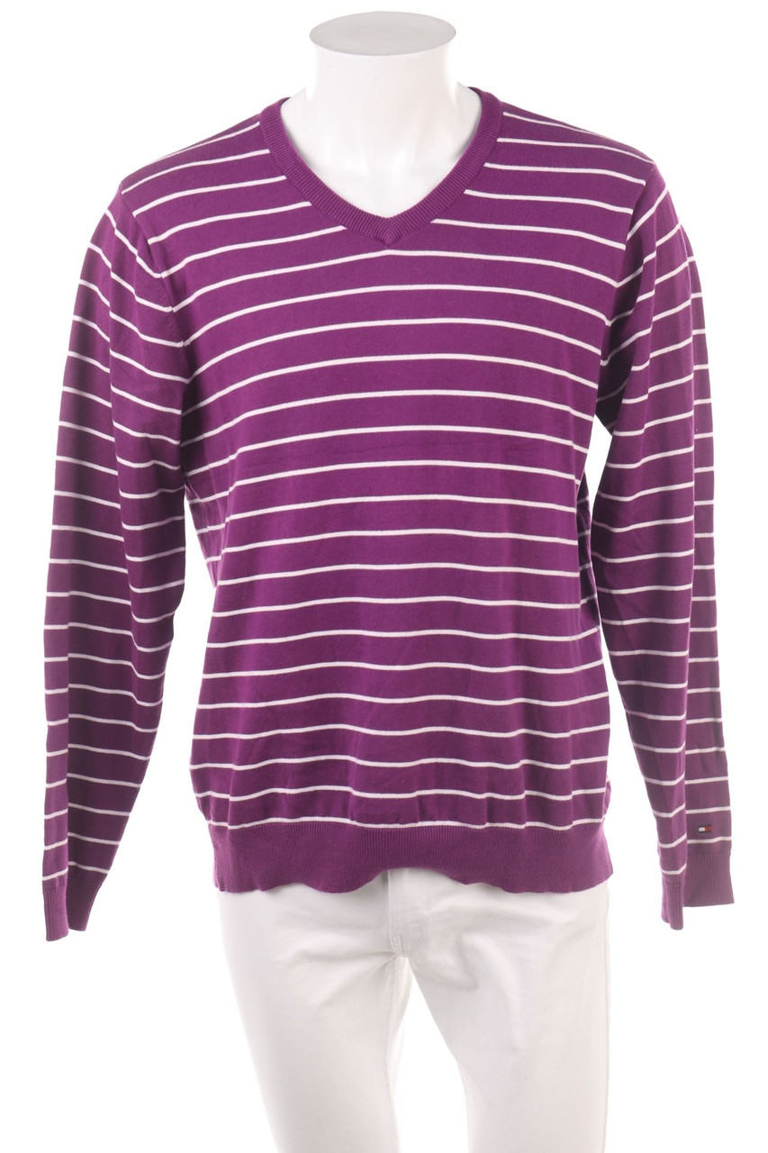 TOMMY HILFIGER - V-Neck-Pullover aus Baumwolle - 2XL