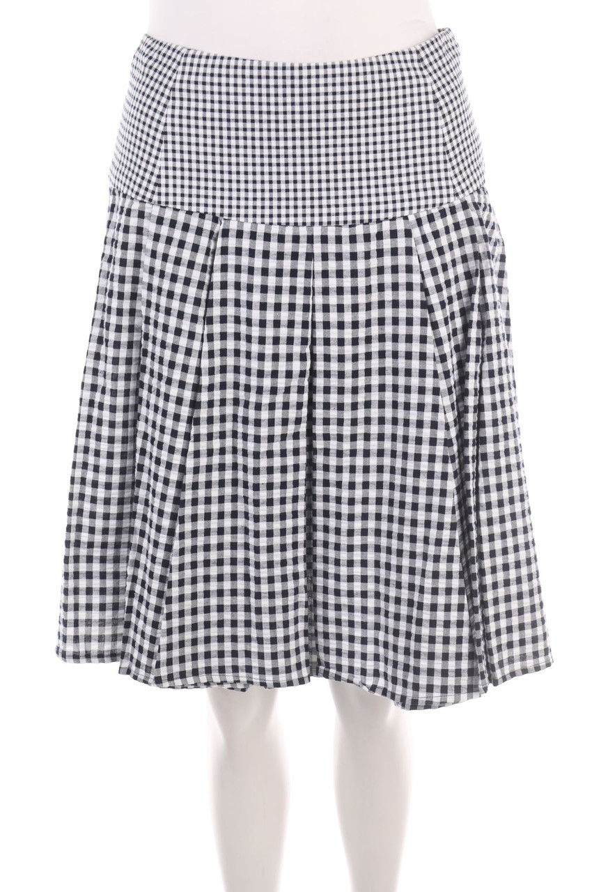 MICHAEL MICHAEL KORS - Cotton Pleated-Skirt, Checked - S