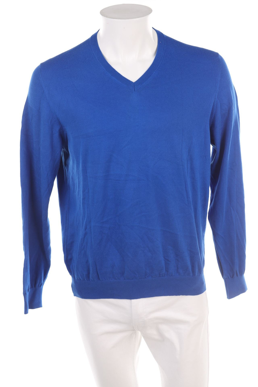 DALMINE - Baumwoll-Strick-Pullover mit V-Neck - L