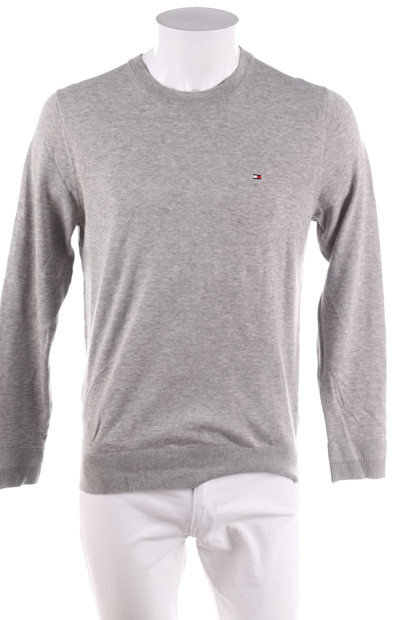 TOMMY HILFIGER - Cotton Crewneck Pullover with Silk - M