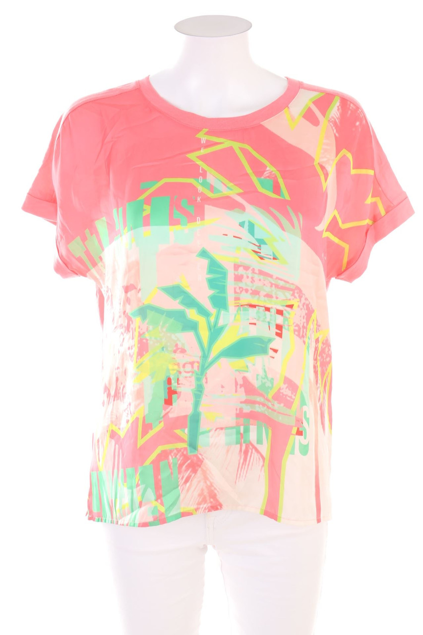 lecomte - Kurzarm-Shirt mit Print - M