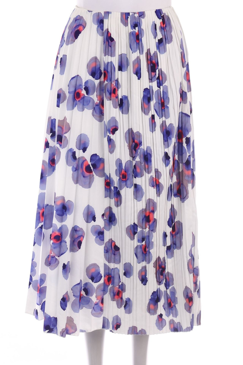 BOSS HUGO BOSS - Plissé-Midi Skirt with Flower Print - XL