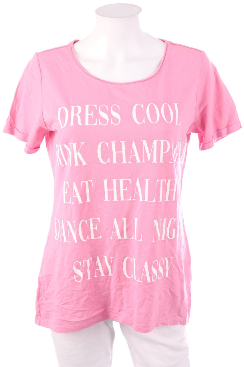 monari - Kurzarm-Shirt mit Statement-Print - M