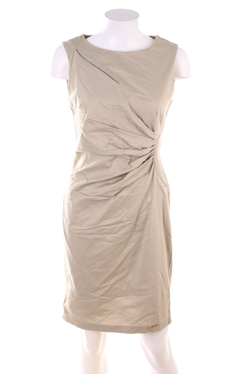 RINASCIMENTO - Sheath Dress with Ruffles - S