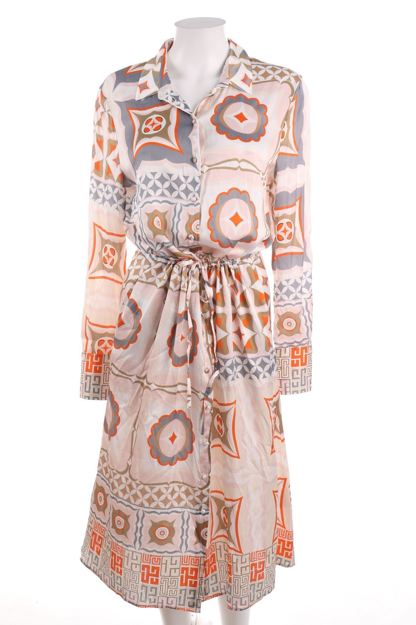 Herzensangelegenheit - Shirt Dress, Silk-blend with Pattern - D 38