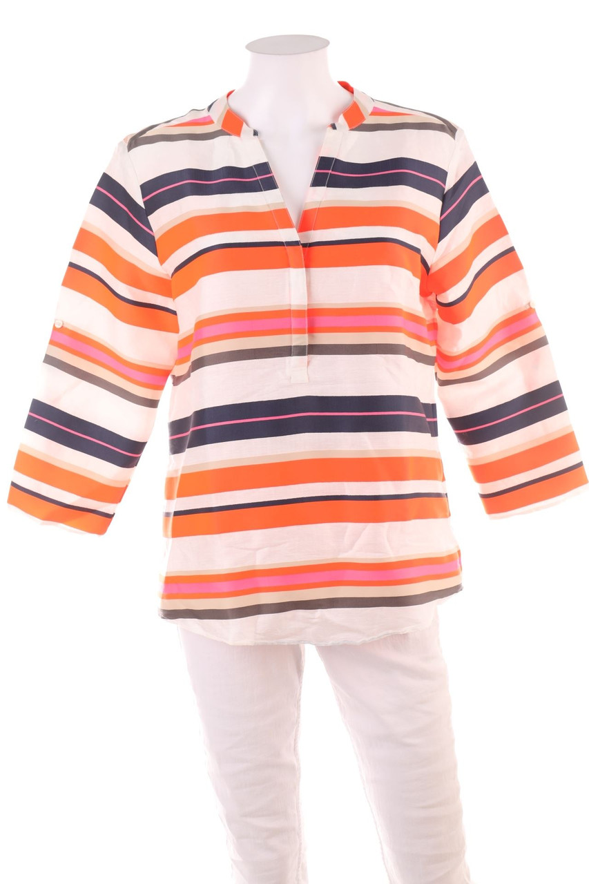 VILAGALLO - Stripe Blouse with Silk - XL