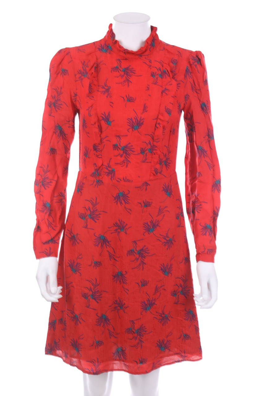 set - Dress with Long Sleeves with Silk - XS