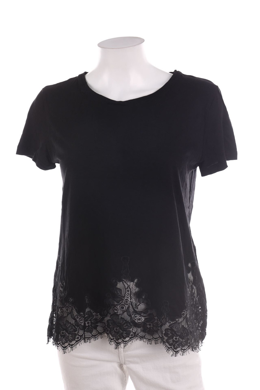 HALLHUBER - Shortsleeve Blouse with Lace - XL