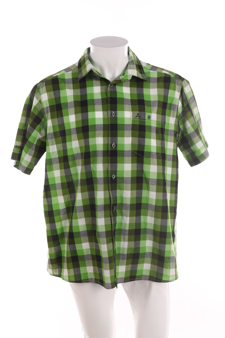 Schöffel - Kurzarm-Hemd mit Karo-Muster - 62