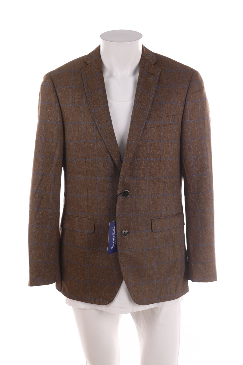 SECONDHAND - Sakko aus Seide mit Karo-Muster - M