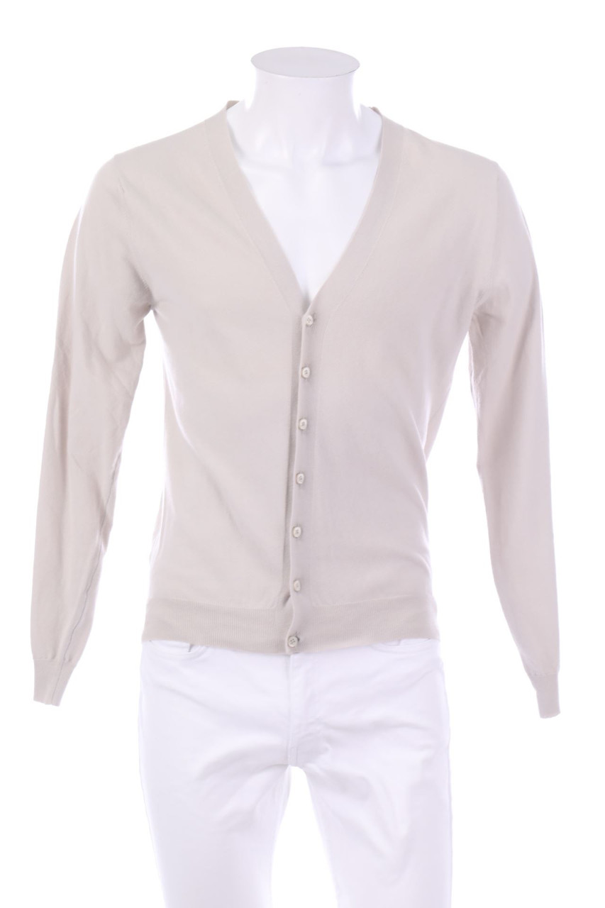 VICTOR - Cotton cotton v-neck cardigan with Buttons - S