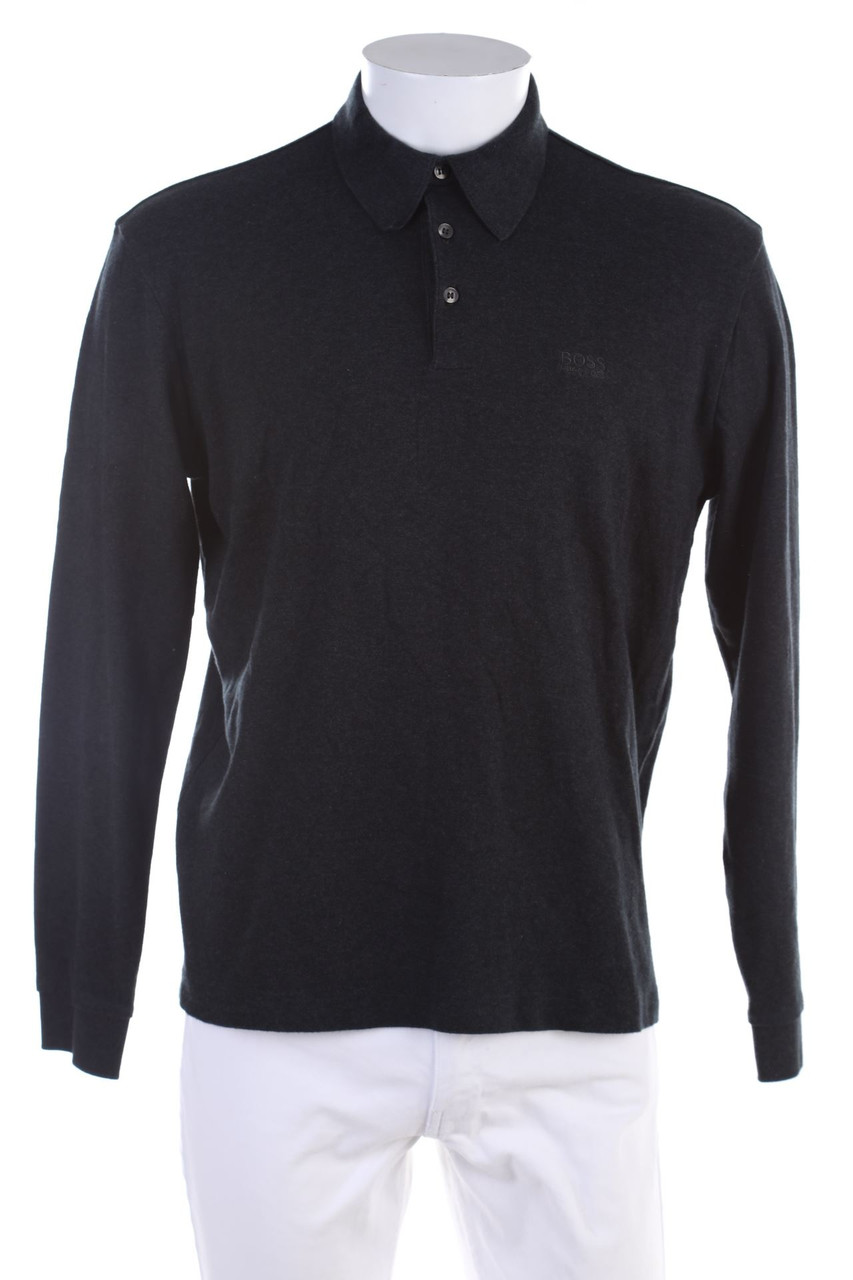 BOSS - Longsleeve-Poloshirt mit Logo-Stickerei - L