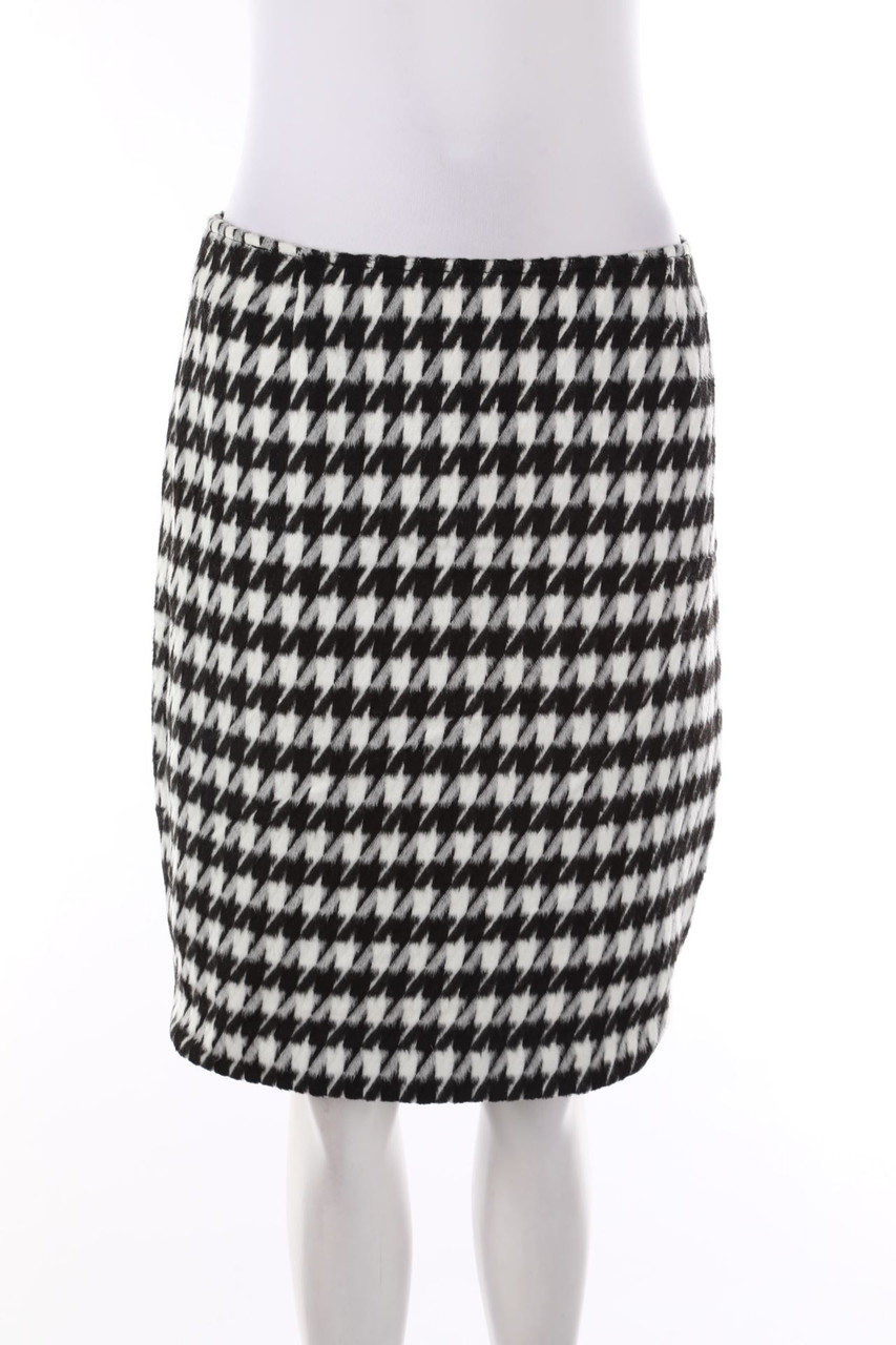 MADELEINE - Skirt with Houndstooth Pattern - M