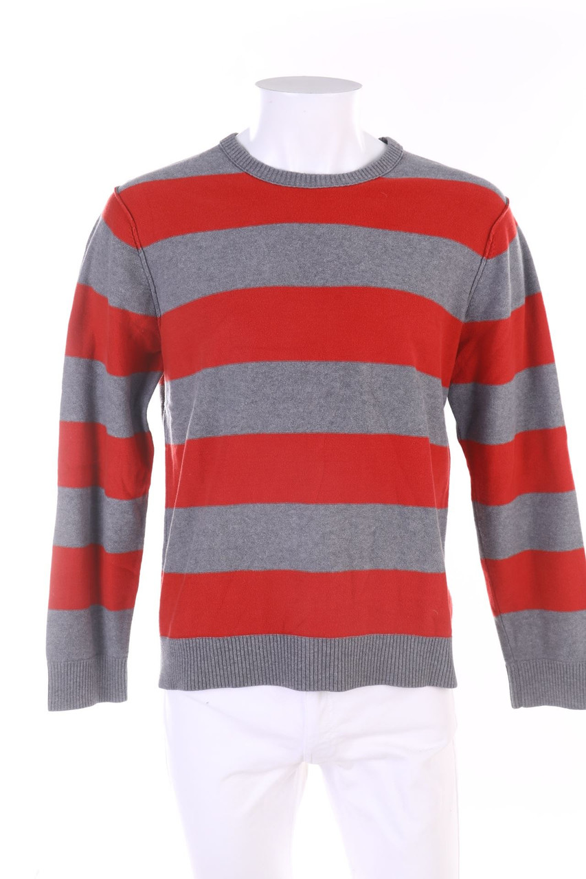 TOMMY HILFIGER - Baumwoll-Pullover mit Streifen - L