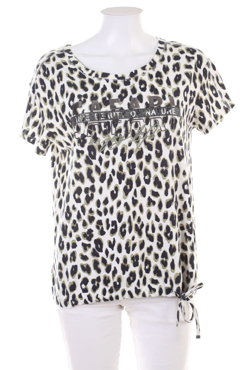 monari - Kurzarm-Shirt mit Leo-Print - M