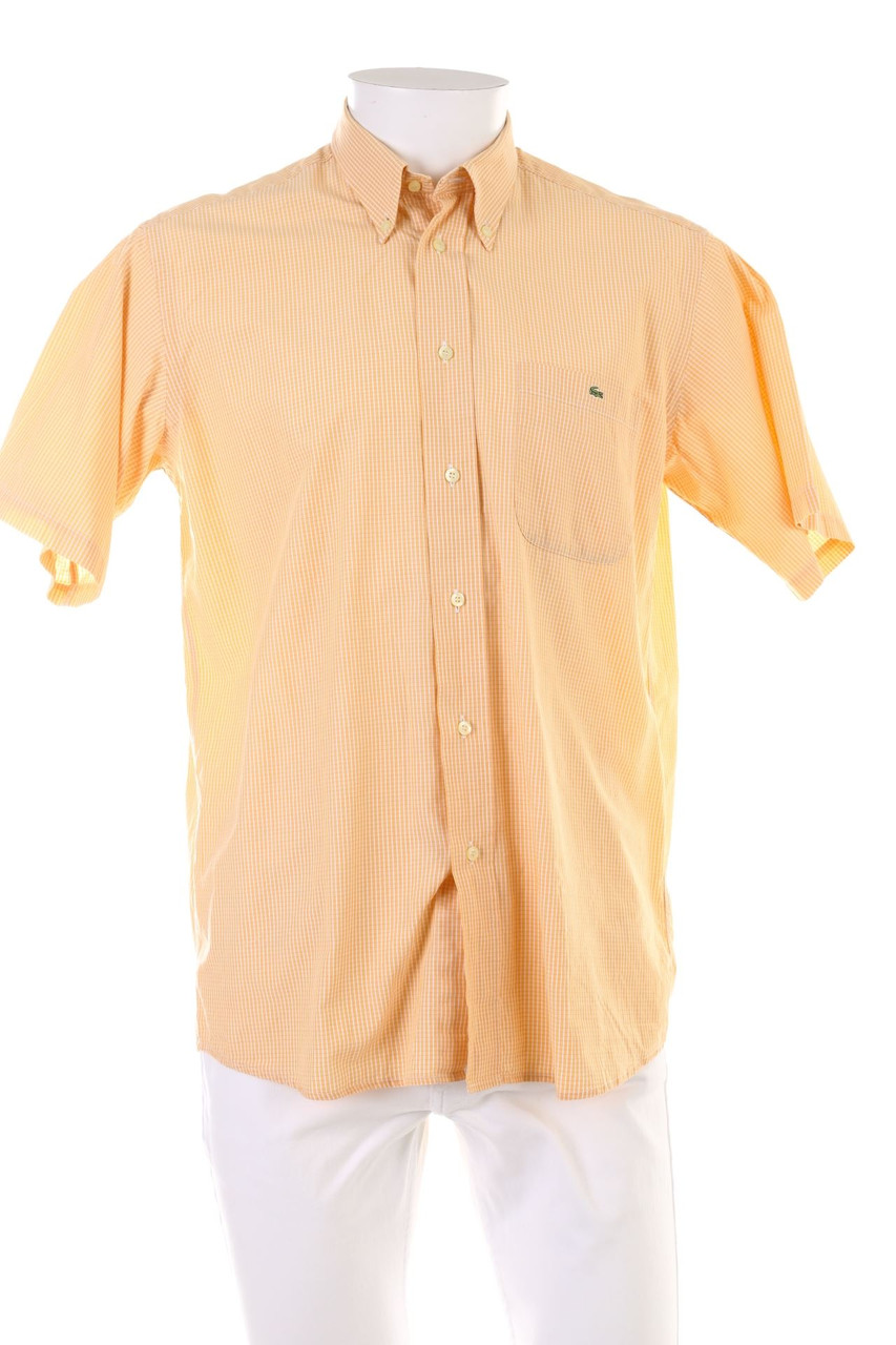 LACOSTE - Kurzarm-Hemd mit Karo-Muster - M