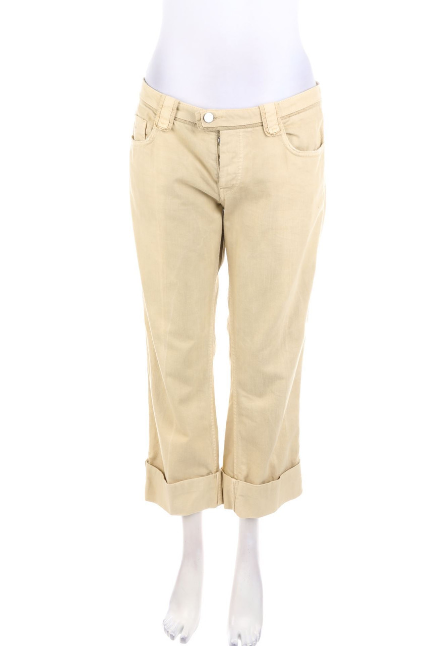 PRADA - Cropped Jeans, Used look with Logo Buttons - W31