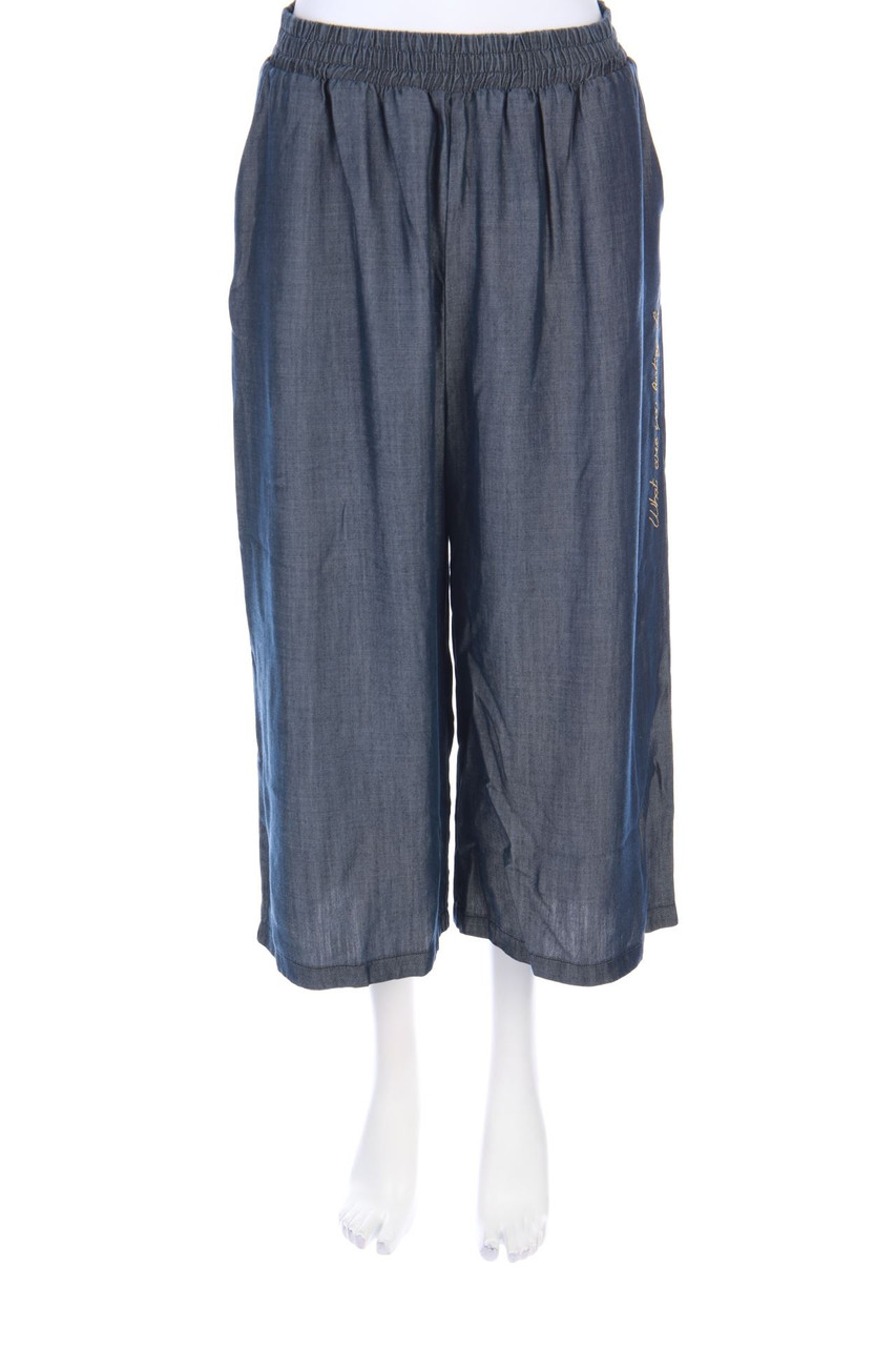 Nolita - Culotte in Denim-Optik mit Stickereien - S