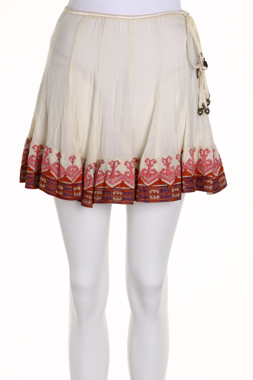 Gado Gado - Mini-Skirt, Boho Style with Embroideries - M