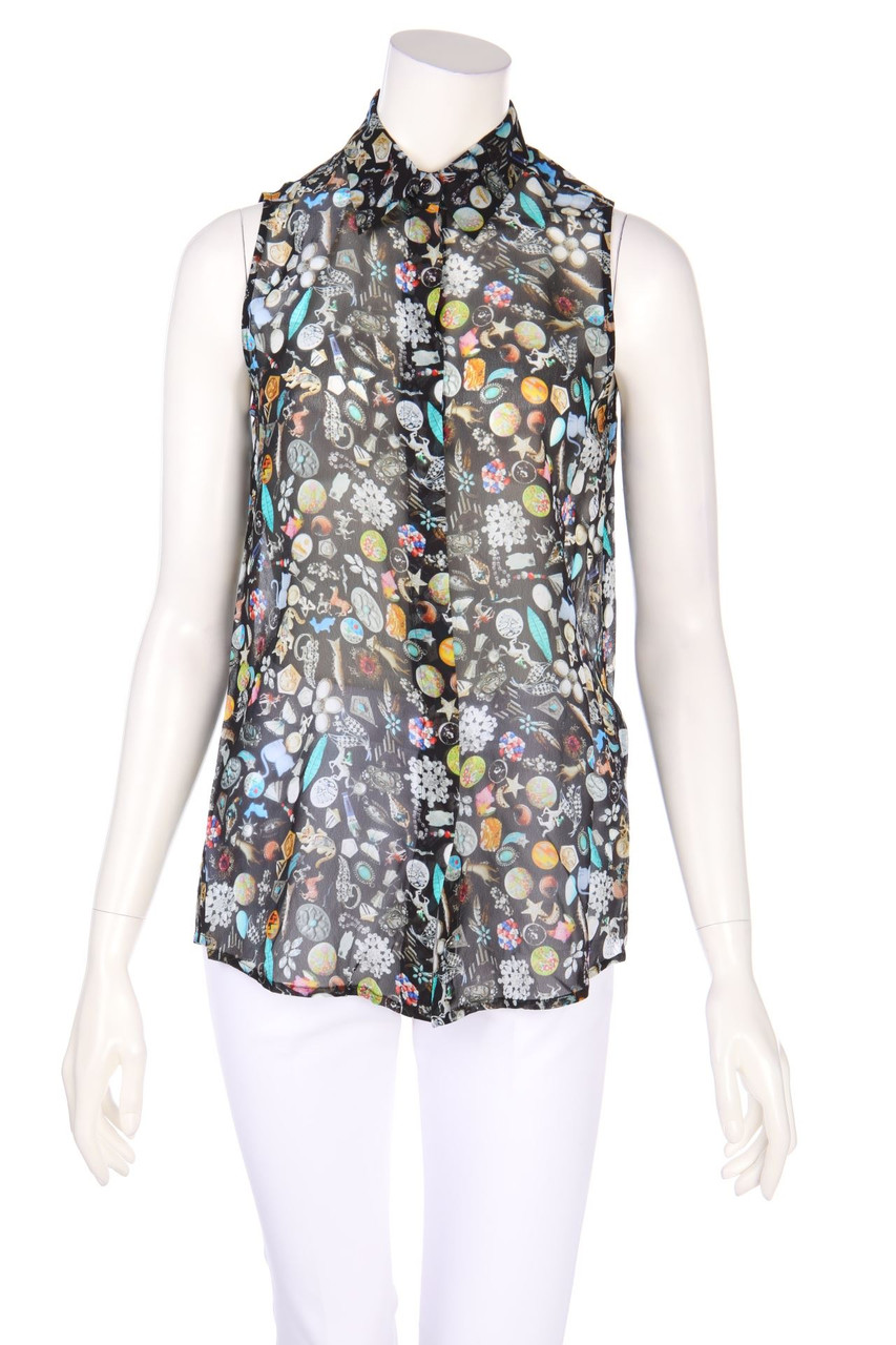 MM6 Maison Margiela - Blusentop aus Viskose mit Print - D 38