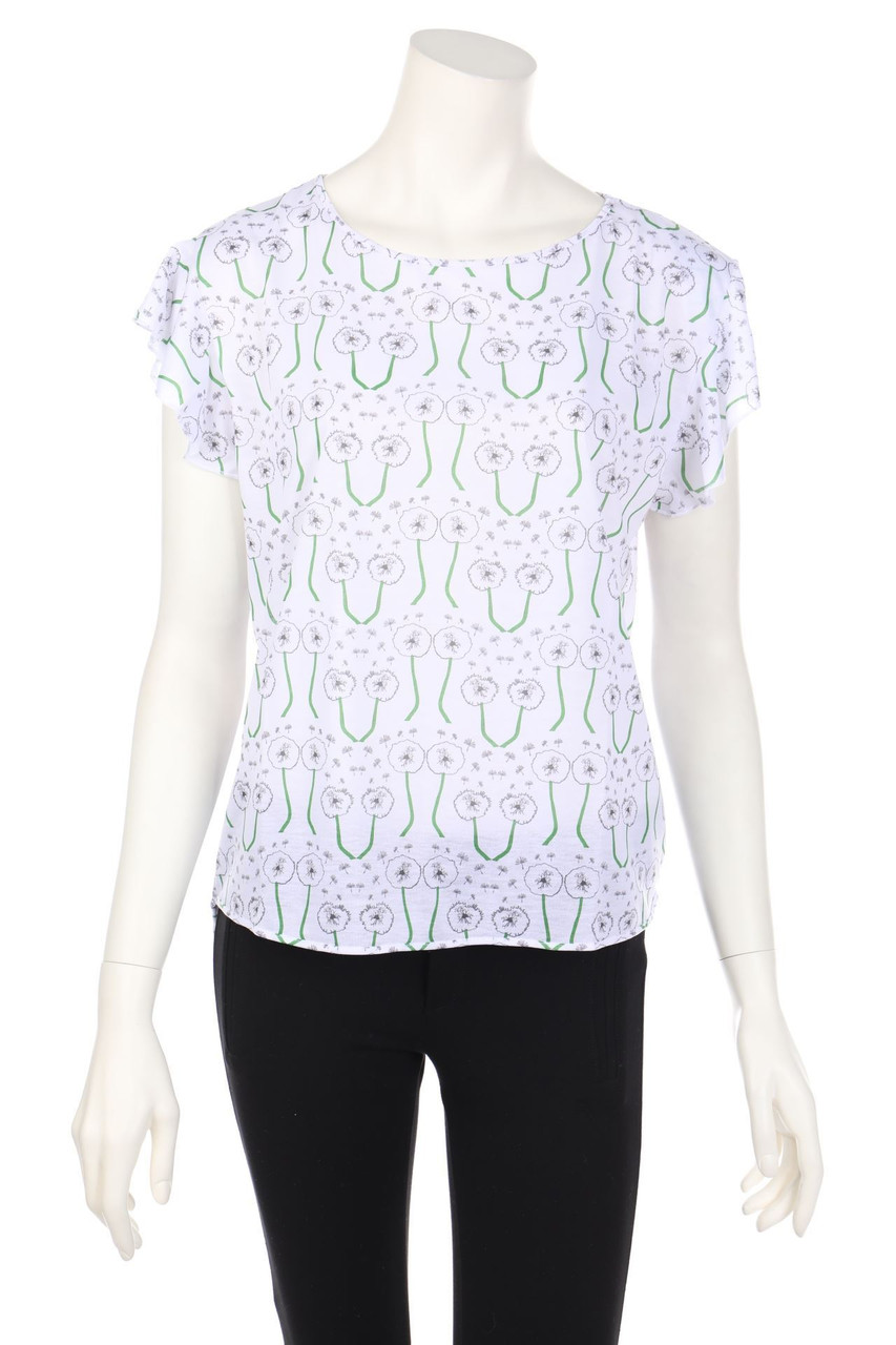 BLUGIRL Folies - Kurzarm-Shirt mit Blumen-Print - D 36