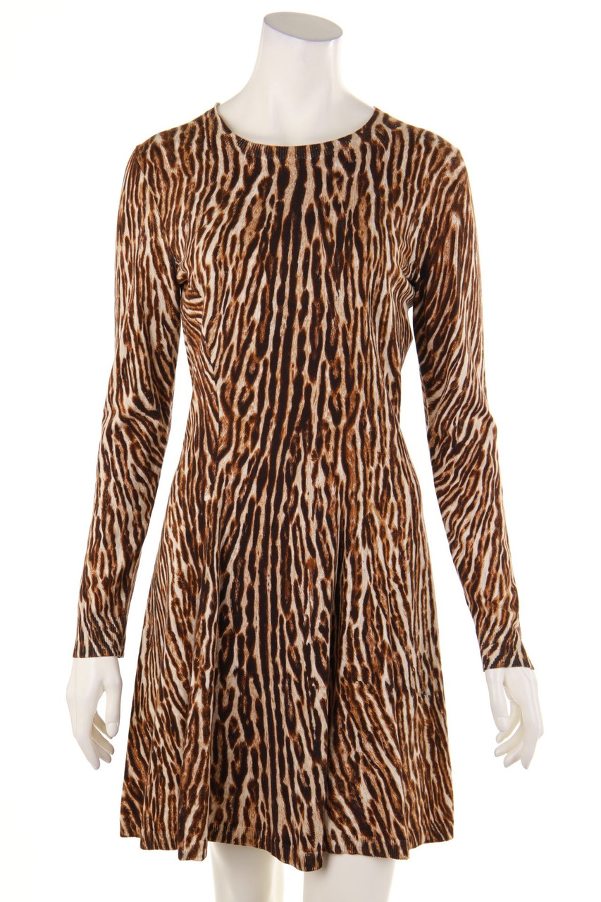 MICHAEL MICHAEL KORS - Knit Dress with Animal Print - M
