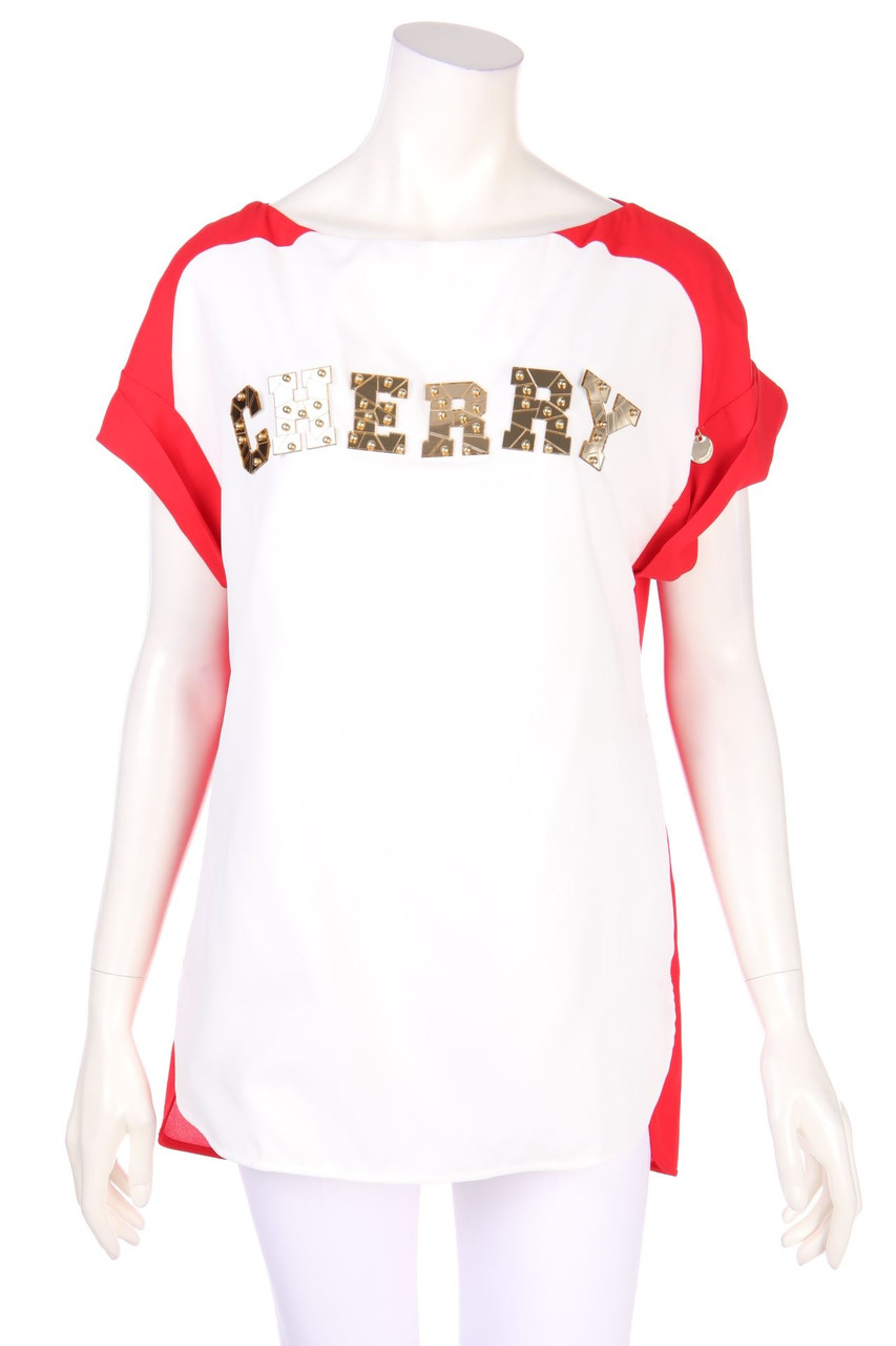 MANGANO - Shirt mit Schmuckstein-Applikation - D 38