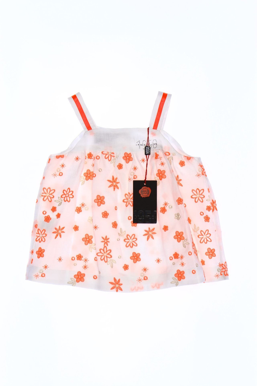 I PINCO PALLINO - top, Linen with Embroideries - 122