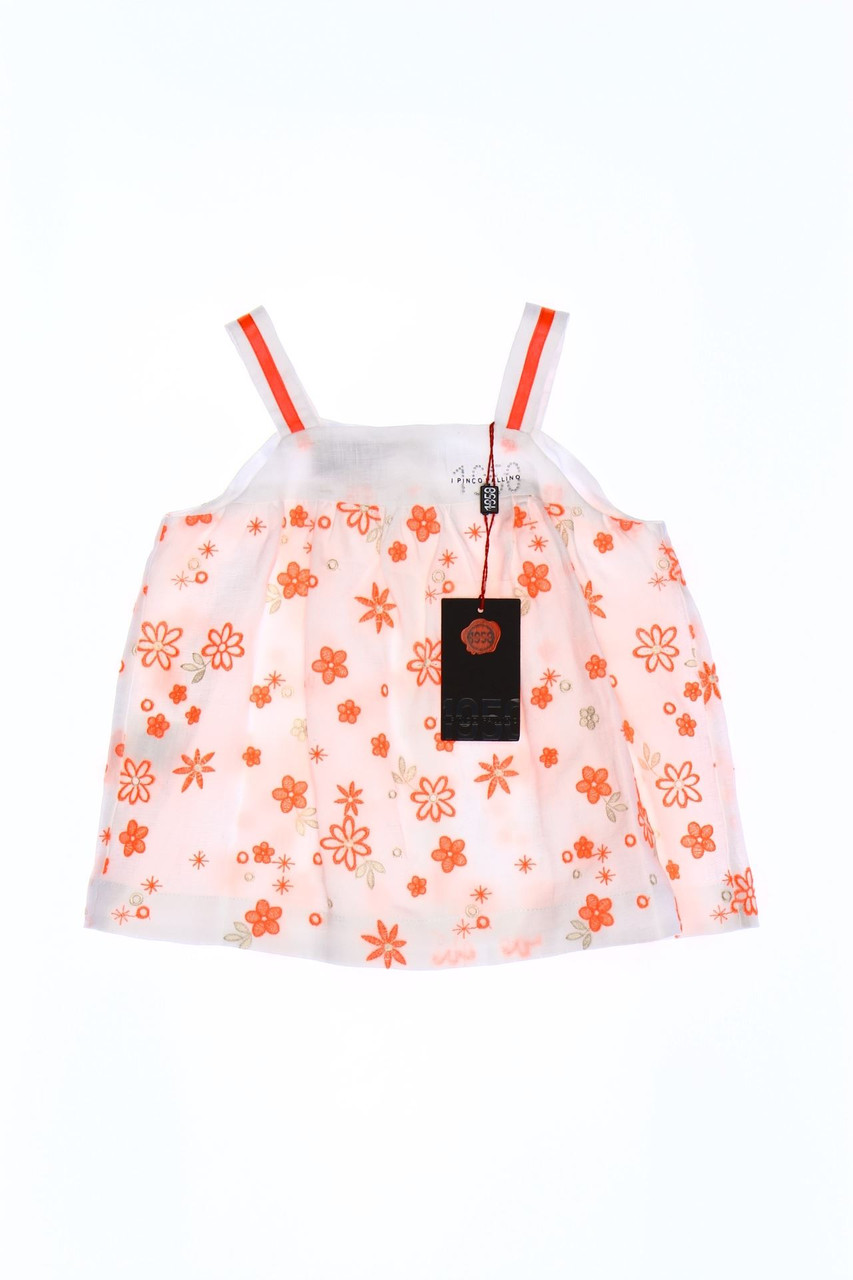 I PINCO PALLINO - top, Linen with Embroideries - 122