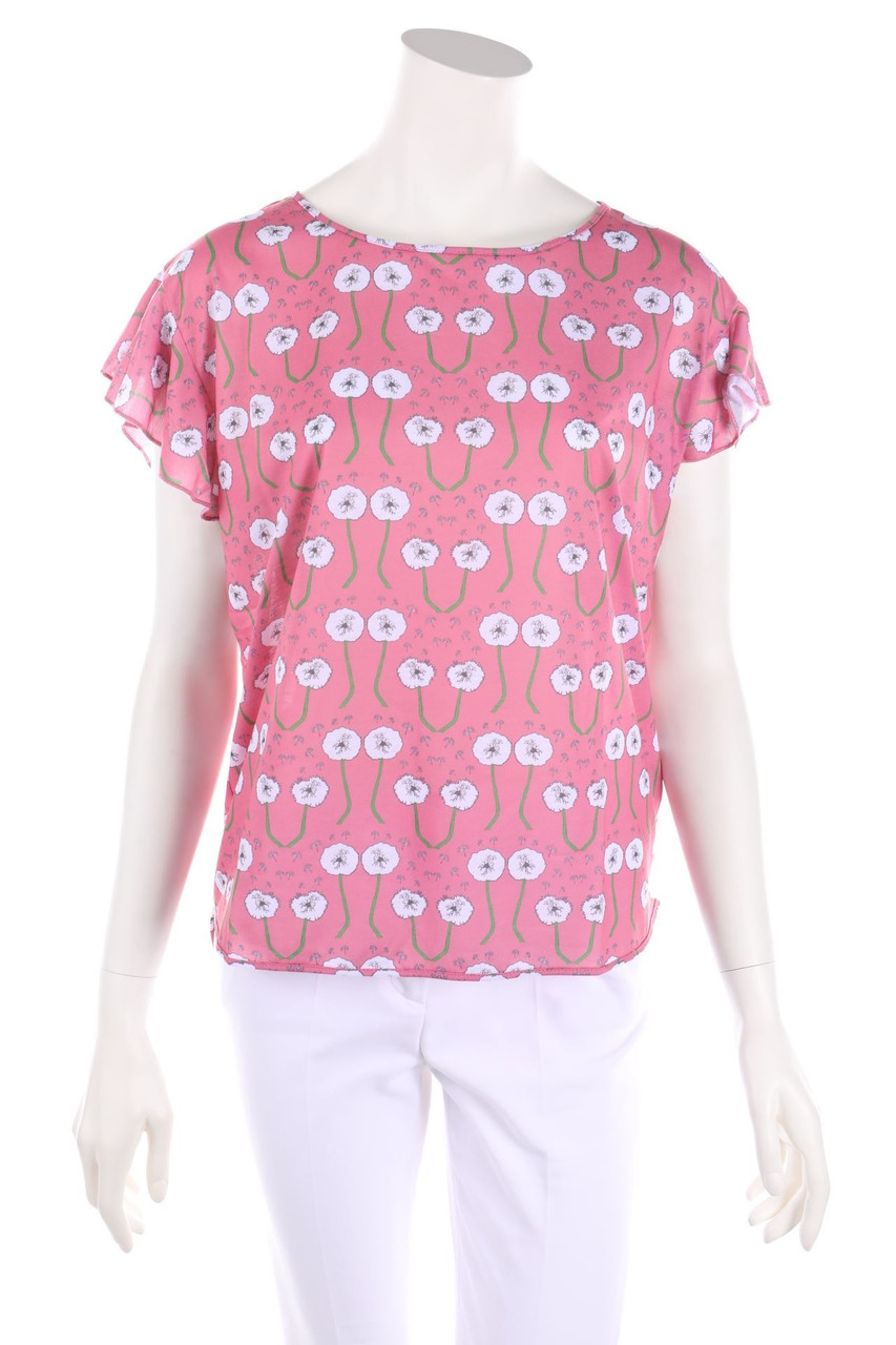 BLUGIRL Folies - Kurzarm-Shirt mit Blumen-Print - D 36