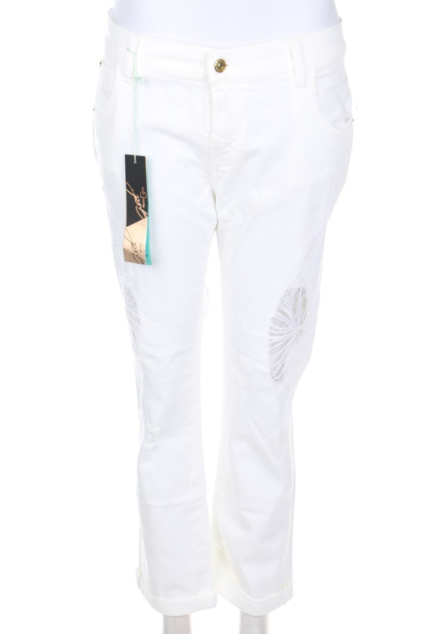 G.sel MILANO - Destroyed Cropped Jeans with Sequins - W28