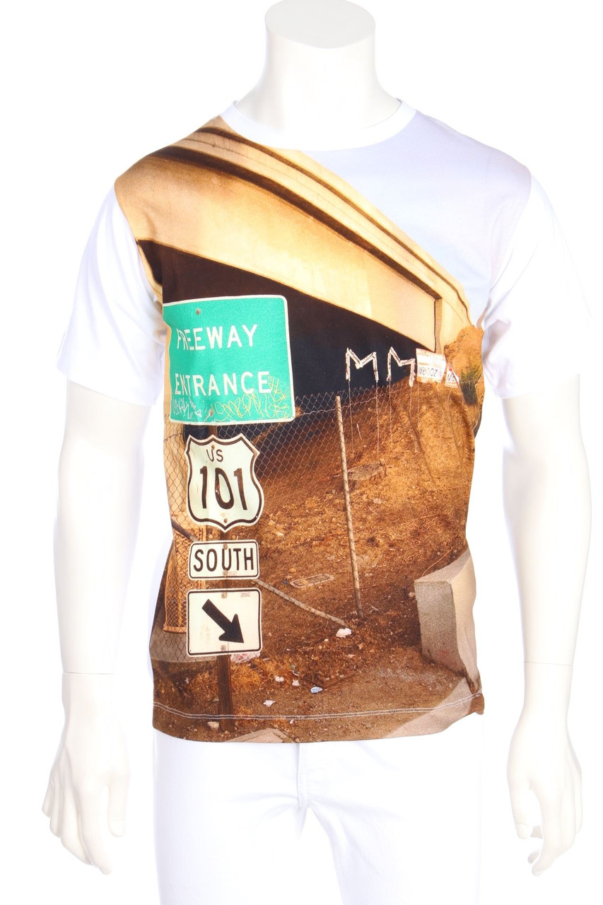 MM6 Maison Margiela - T-Shirt mit Rundhals mit Print - S