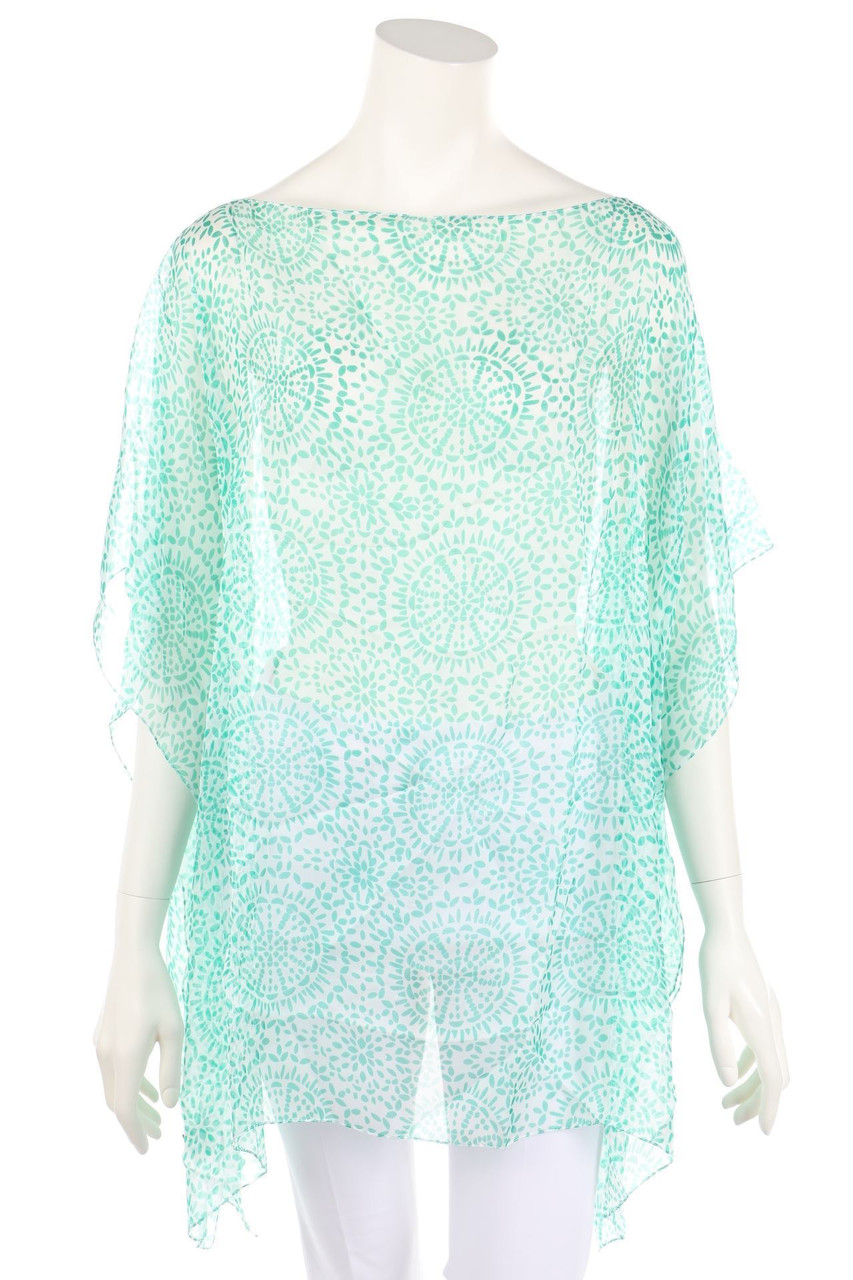 FISICO - Tunic Blouse made of Silk with Print - S