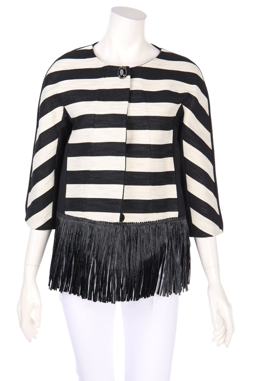 KI6? WHO ARE YOU? - Jacket with Stripes with Fringes - D 38