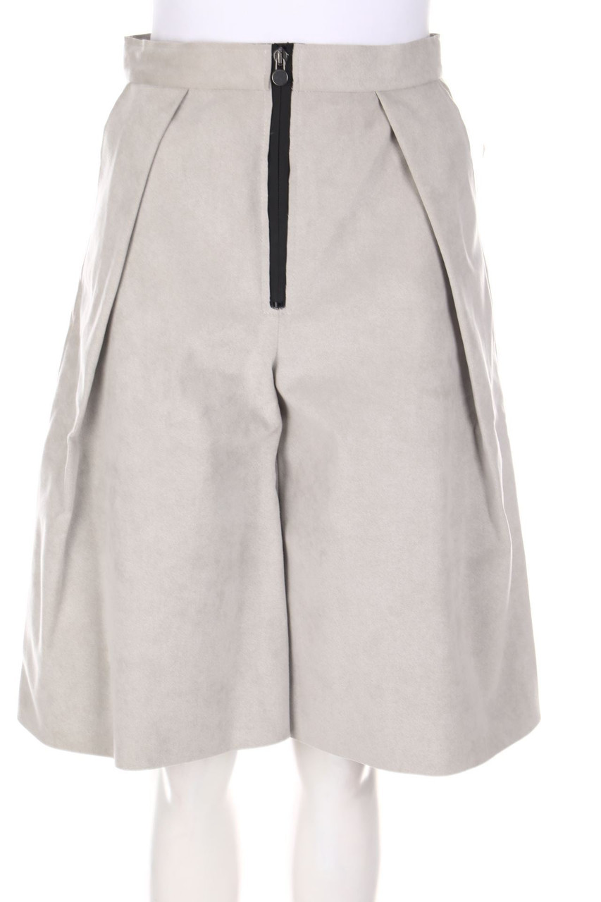 BAV TAILOR - Faux Leather-Shorts mit Falten - D 34