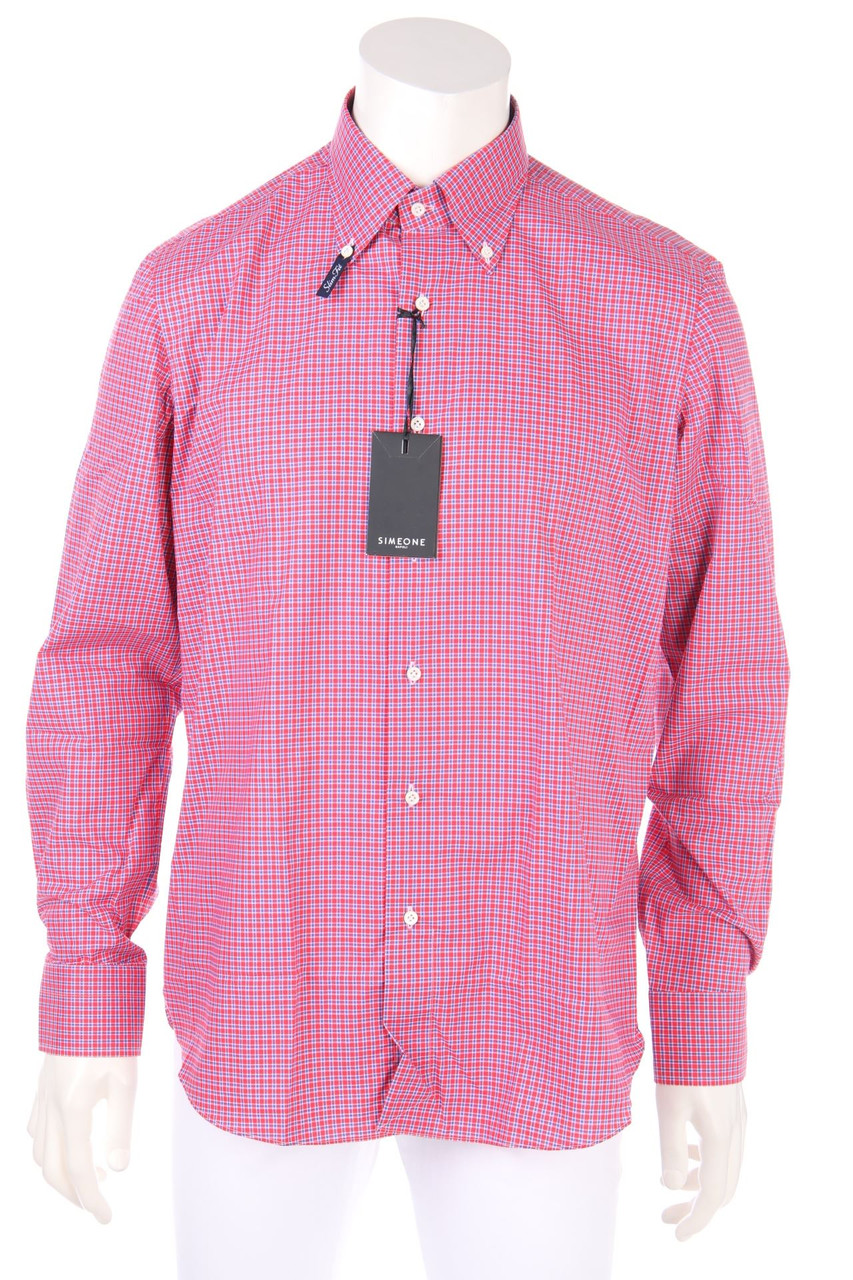 SIMEONE NAPOLI - Hemd mit Karo-Muster - 42