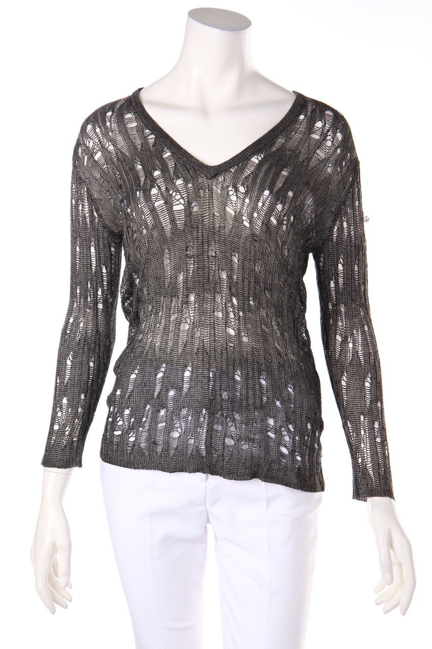 Fine Collection - Strick-Pullover mit Metallic-Effekt - S