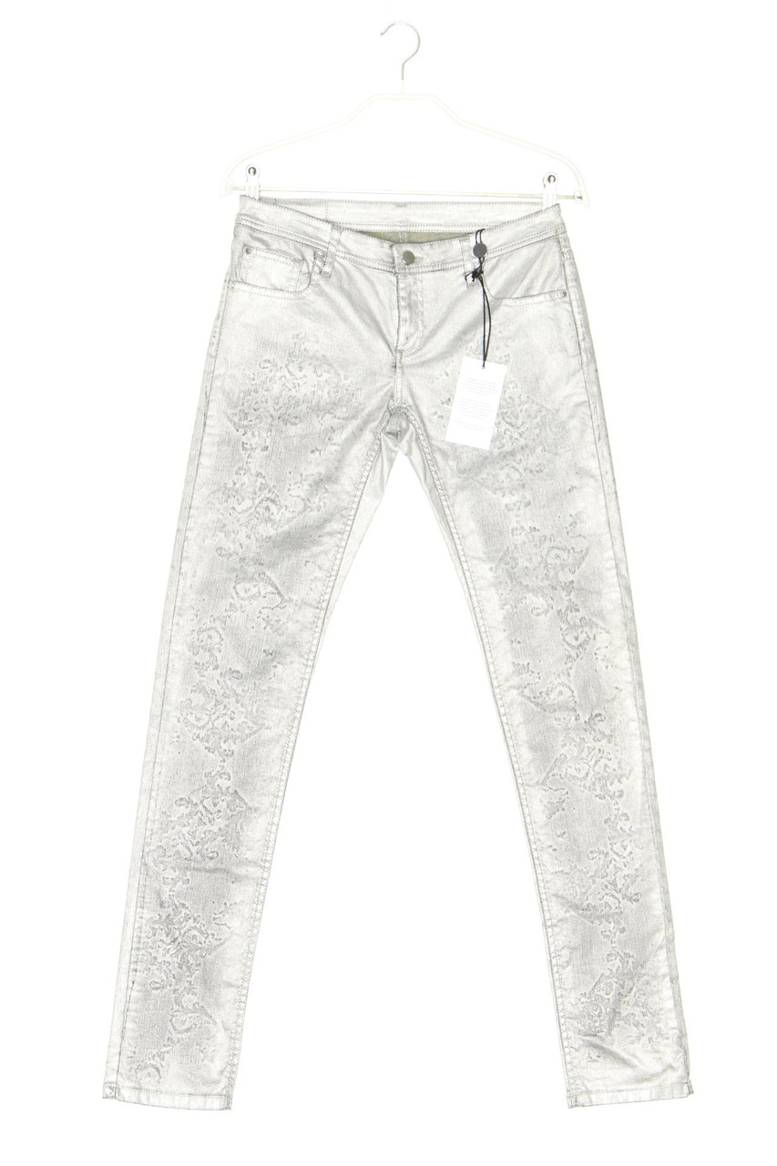 FAITH CONNEXION - Metallic-Coated Skinny-Jeans mit Print - W24