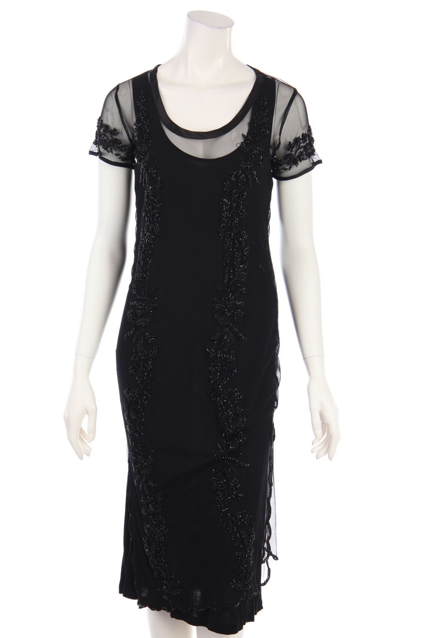 TWINSET SIMONA BARBIERI - Cocktail Dress, Mesh with Pearls - XS