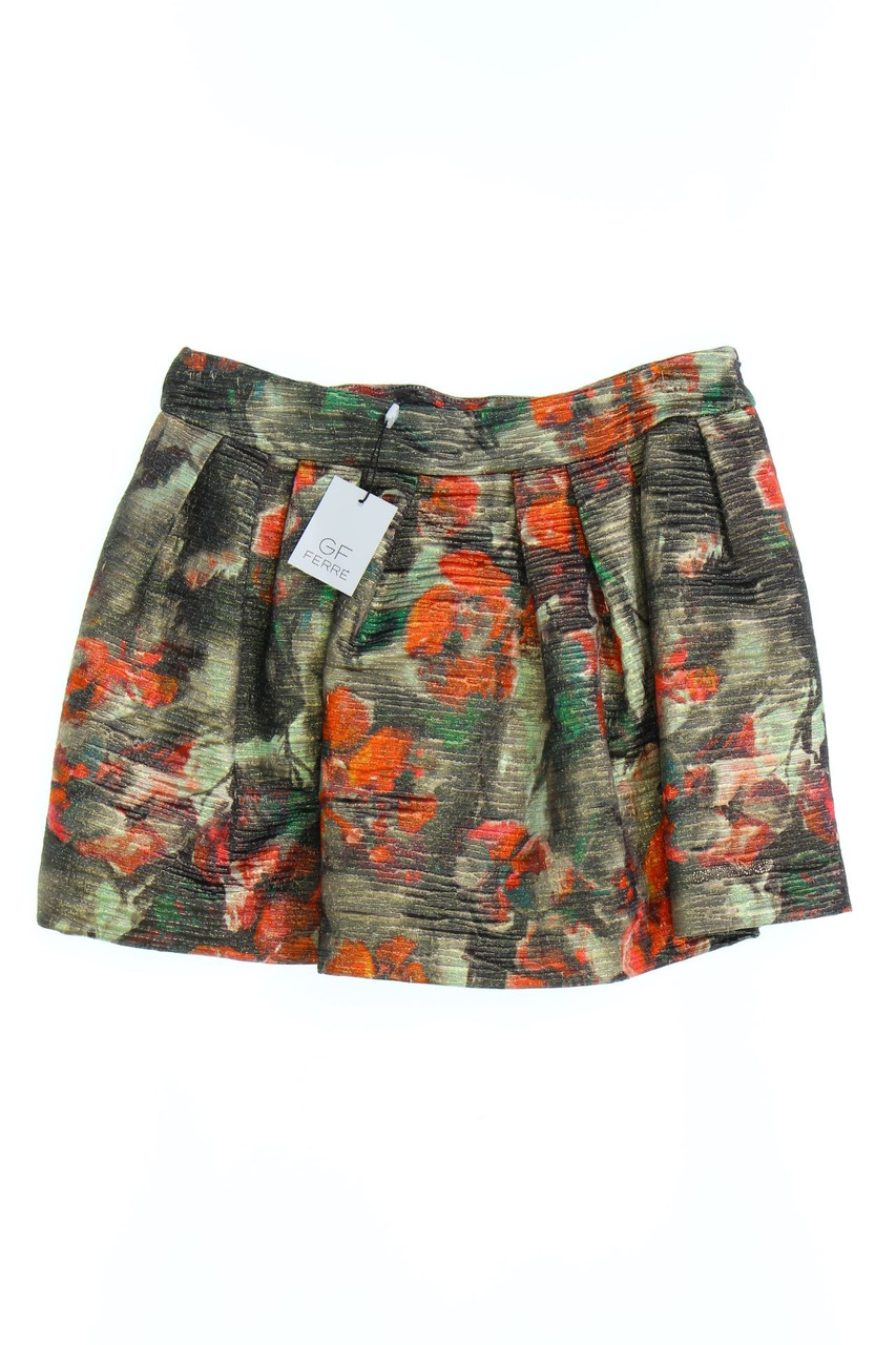 GF FERRÉ - Pleated skirt with floral print - 152