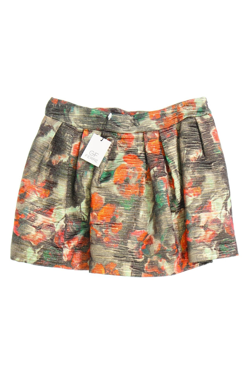 GF FERRÉ - Pleated skirt with floral print - 152