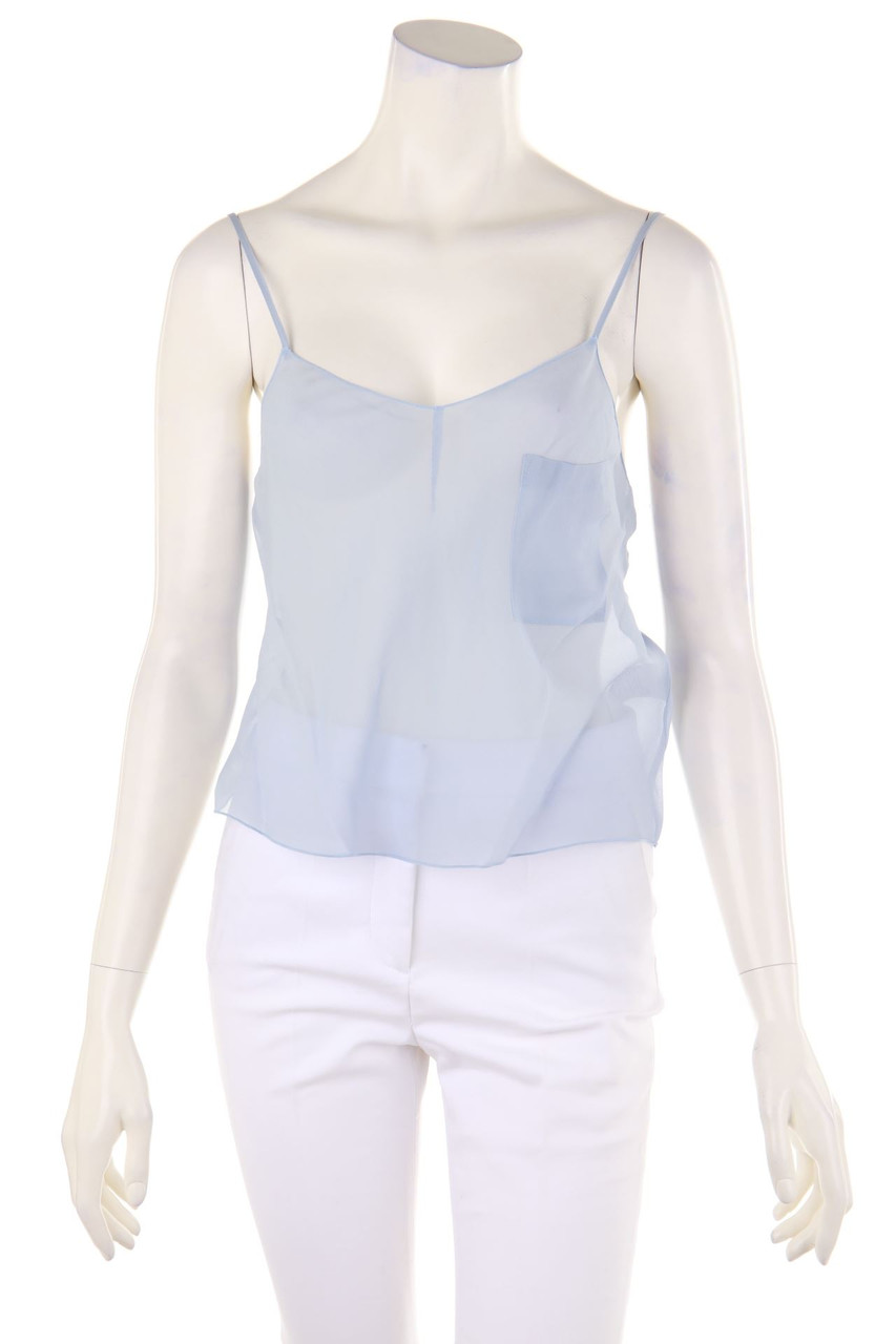 MM6 Maison Margiela - Chiffon-Top mit aufgesetzten Taschen - D 34