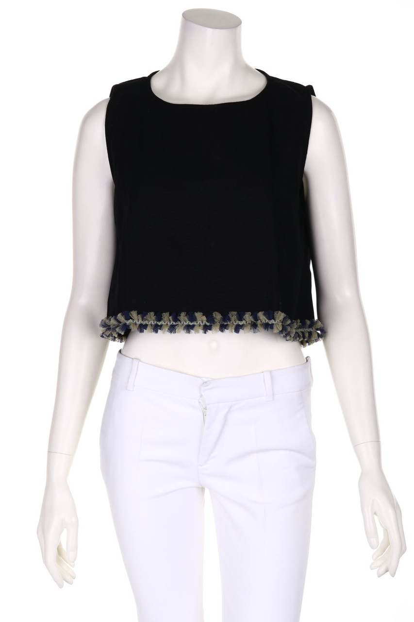 JOUR NÉ - Cropped-Top mit Rüschen - D 40